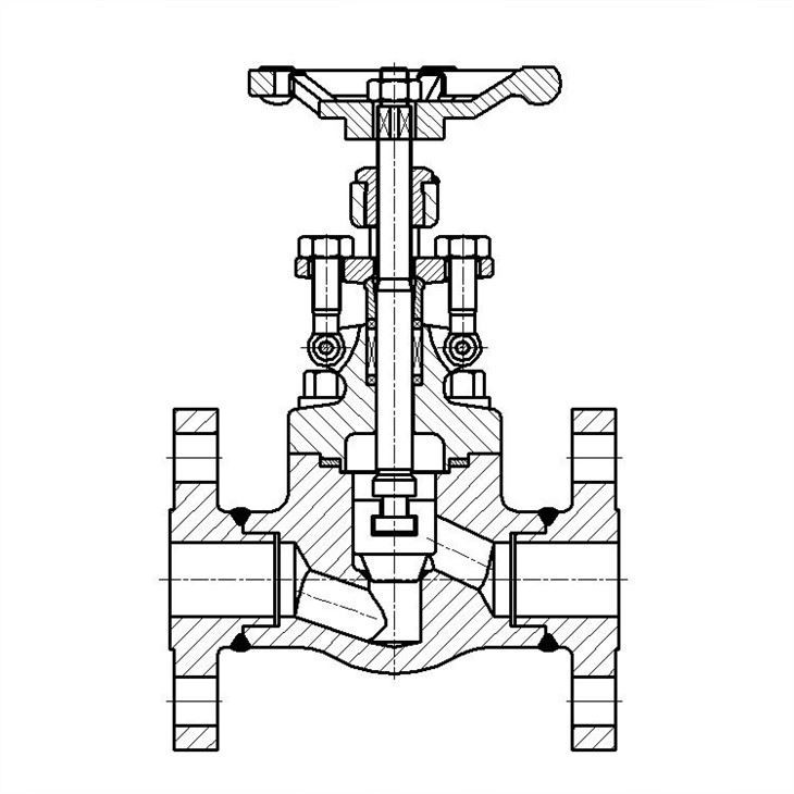 Forged A105 Integral Flanged Globe Valve