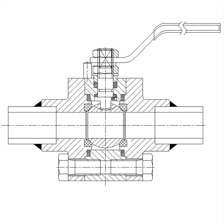 Forged Stainless Steel Ball Valve with Nipple One End