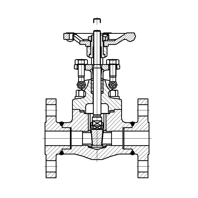 Forged Steel Gate Valve Welded Flange