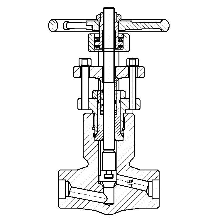 Forged Steel Self Sealing Globe Valve BW