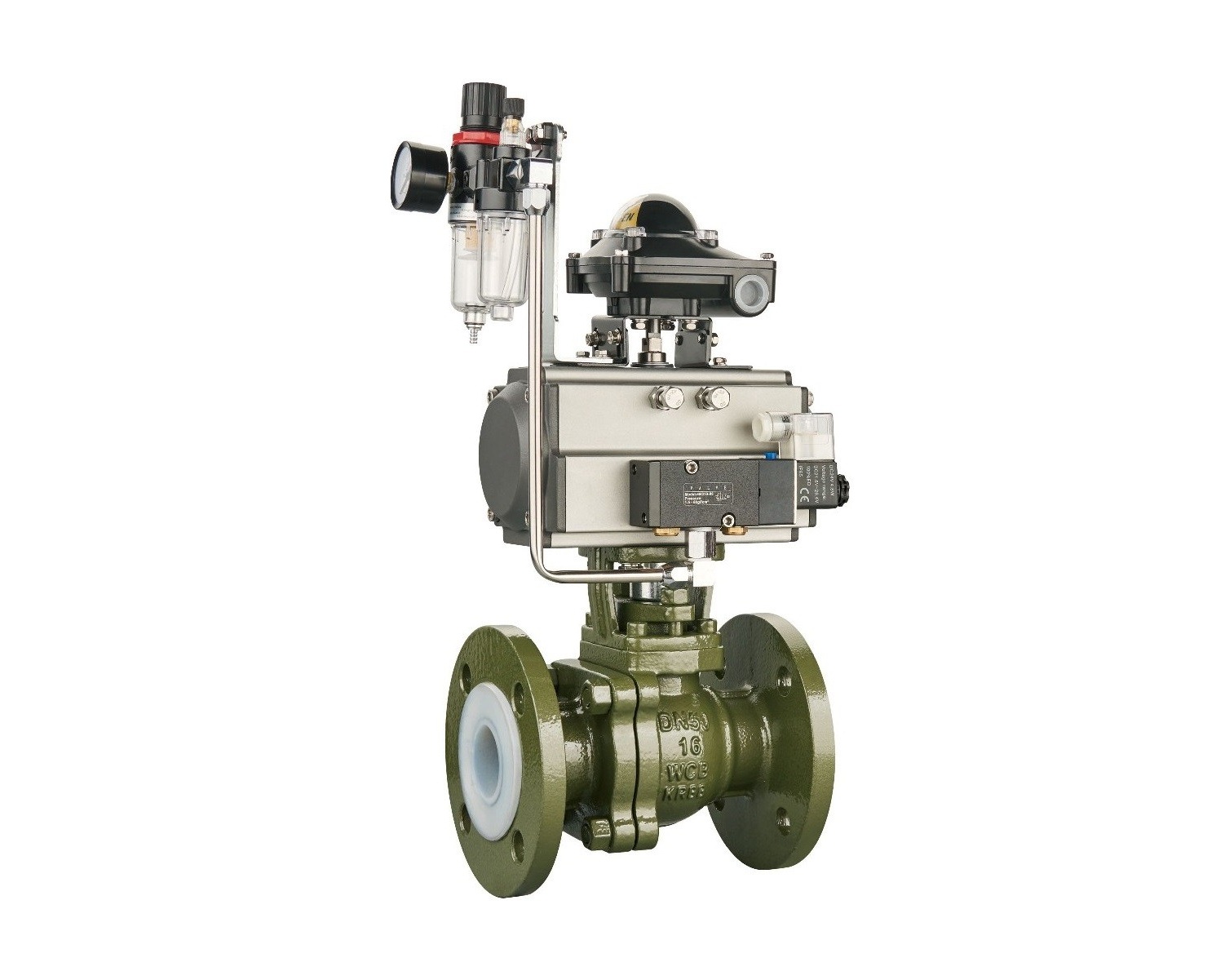 Fluorine-lined ball valve