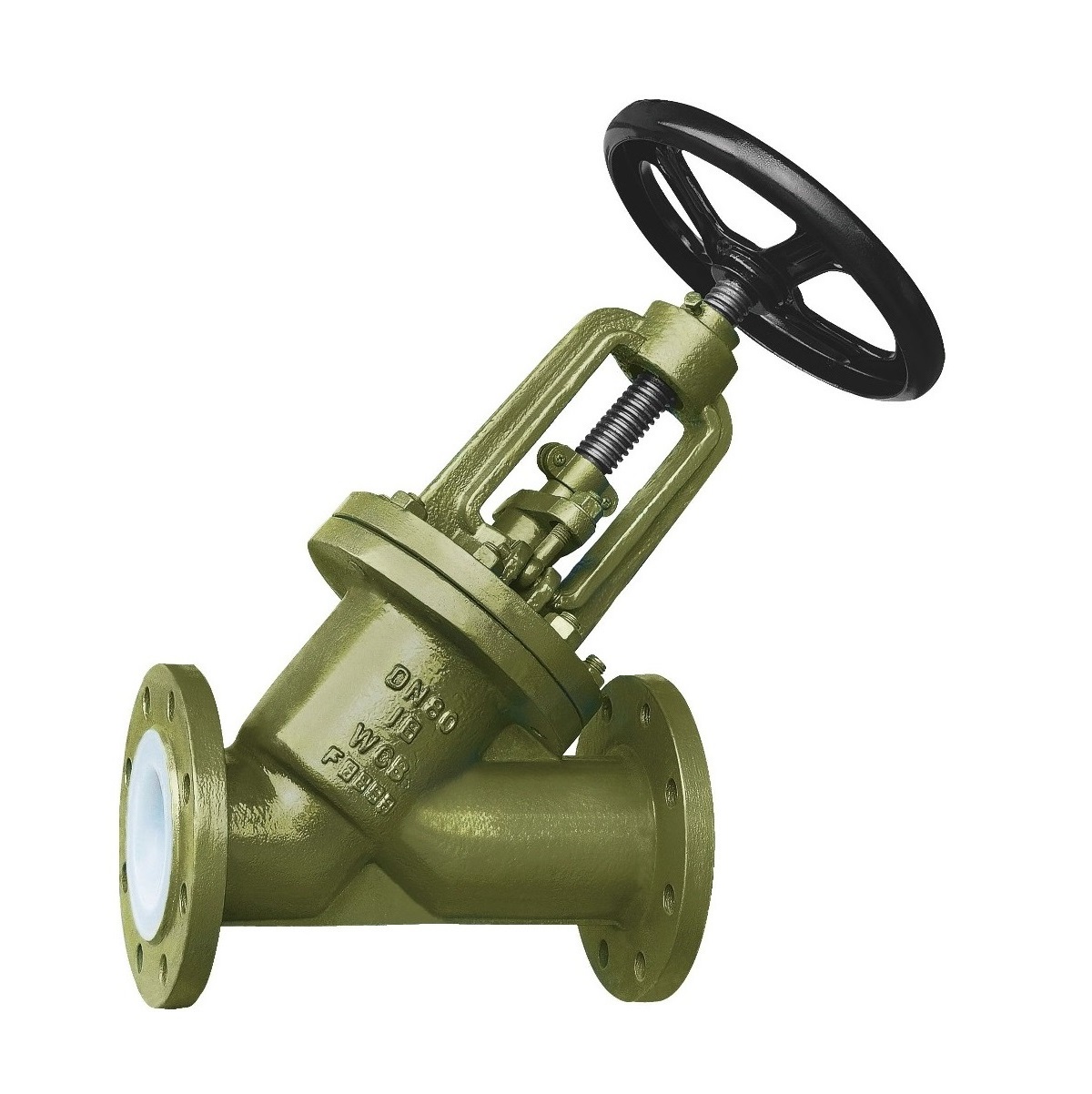 Direct-flow globe valve