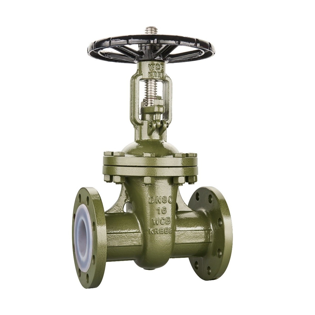 Fluorine lined gate valve