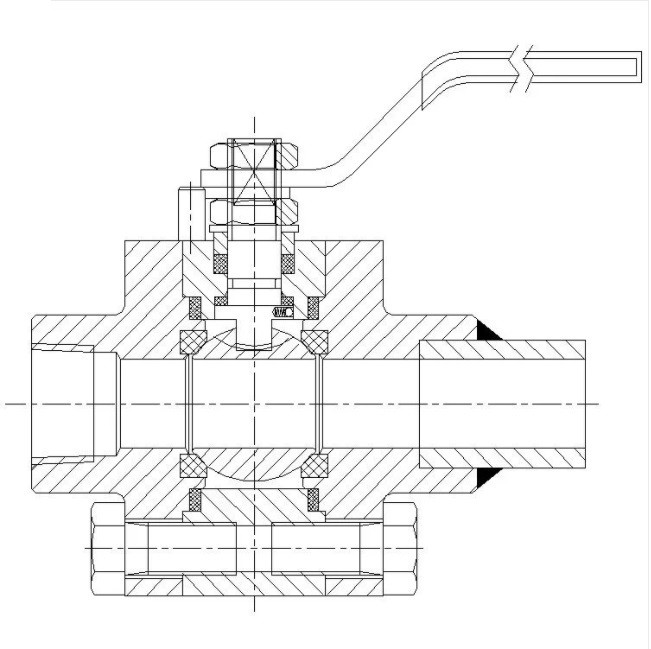 Forged Steel Ball Valve with Nipple One End