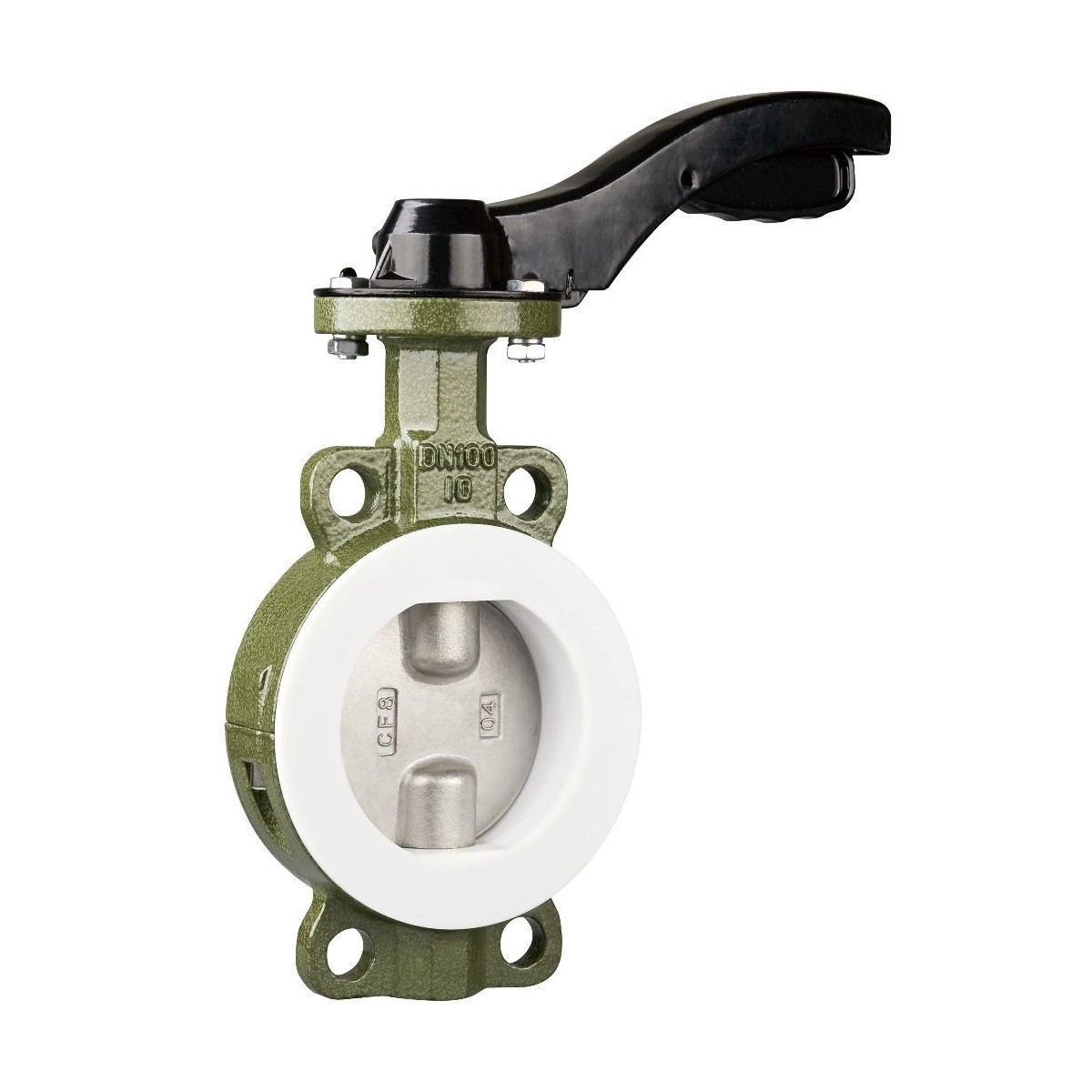 Manual semi-lined butterfly valve