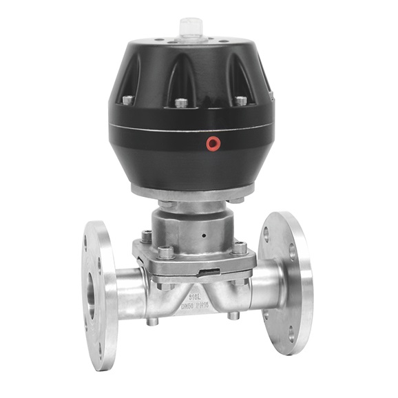 Pneumatic Stainless Steel Flange Diaphragm Valve