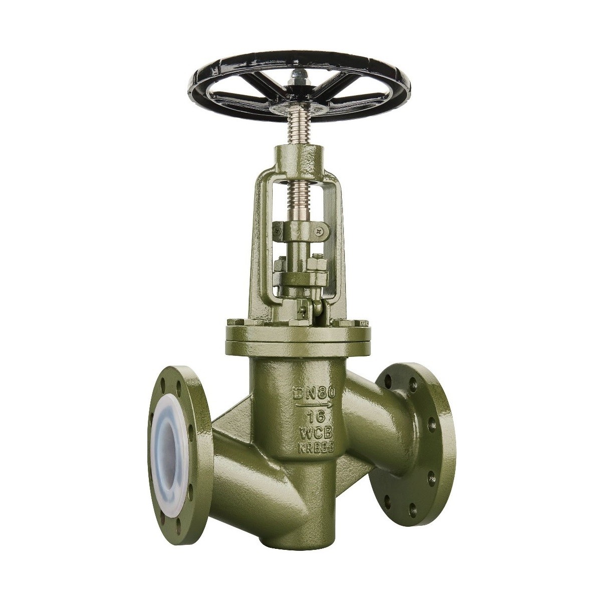 Straight-through globe valve