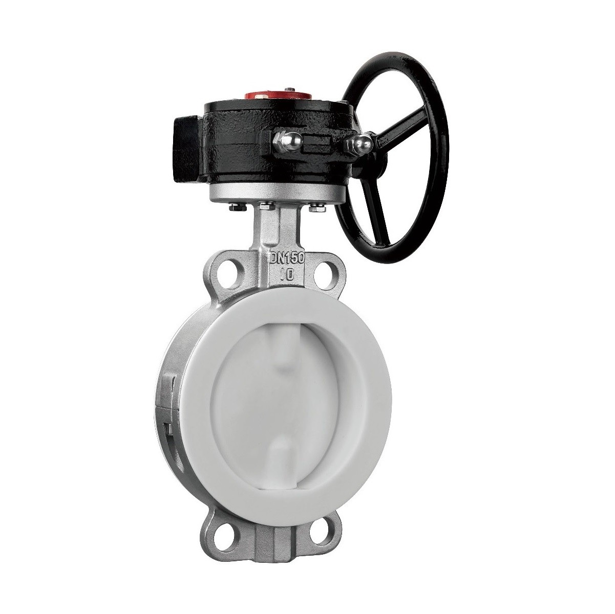 Worm gear fully lined butterfly valve