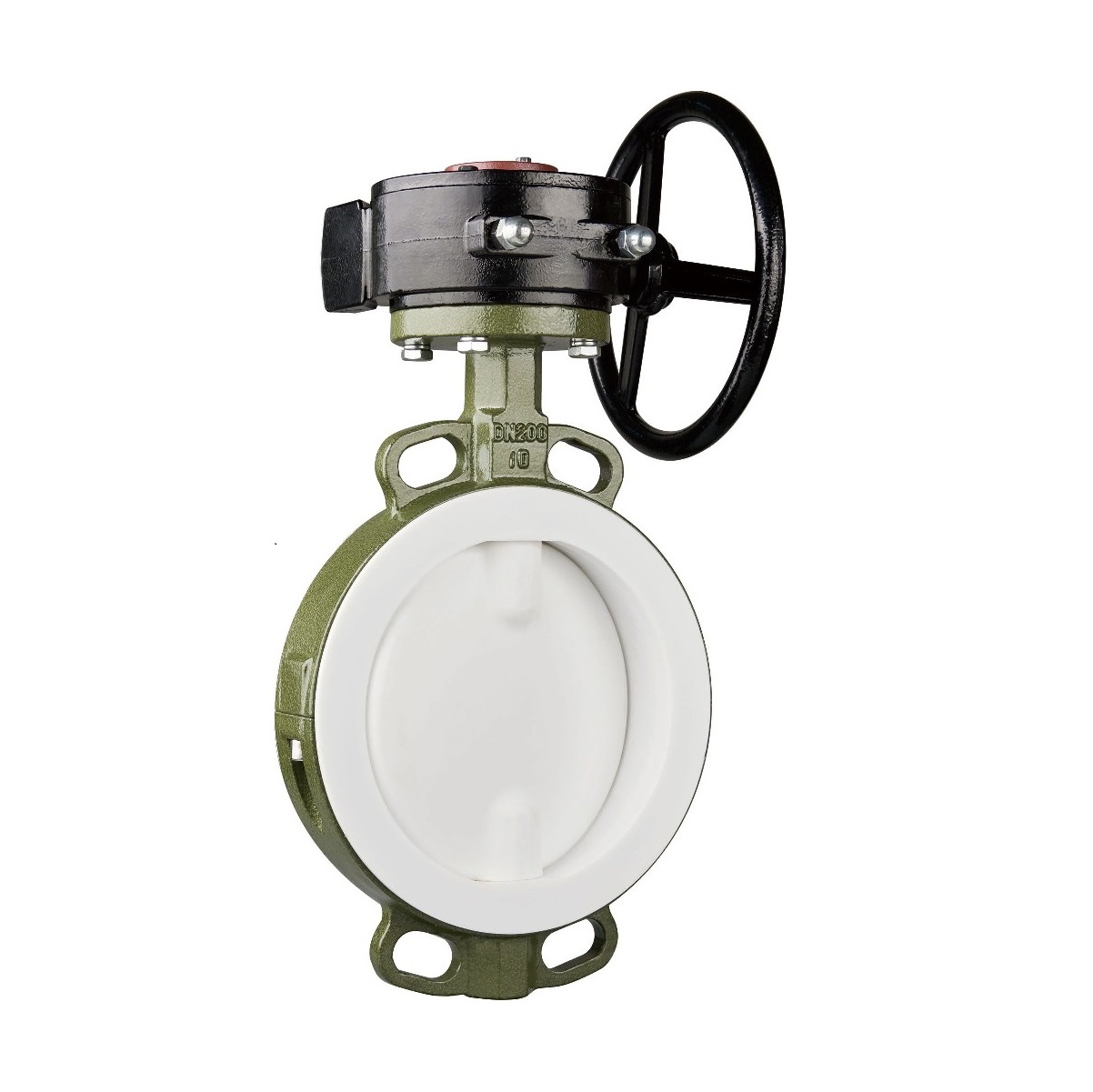 Worm gear fully lined wafer butterfly valve